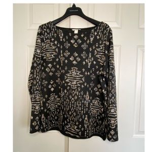 H&M Black Aztec print pullover